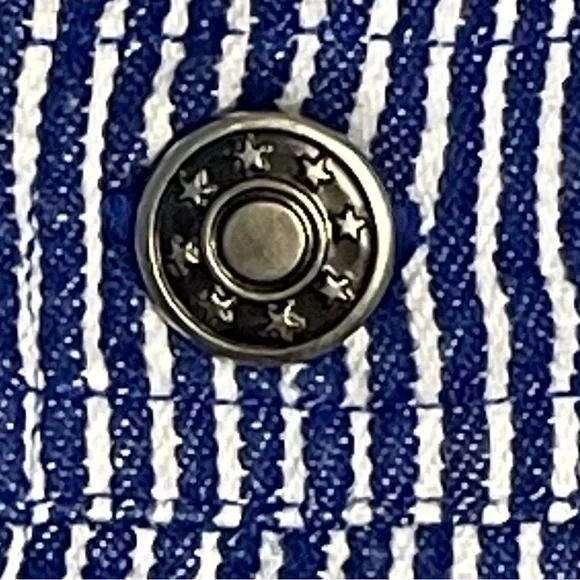 Vintage Kids Denim Striped Overalls Shortalls Great Lakes Recreation 3T - Picture 5 of 11